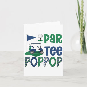 Par-tee Poppop Golf Lover Birthday Party Family Ma Card