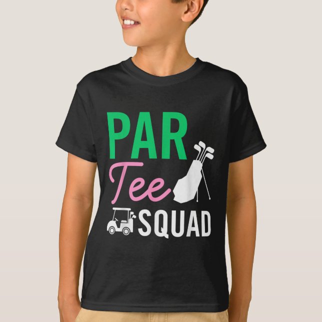 Par Tee Squad Funny Birthday Party Golf Player Fam (Front)