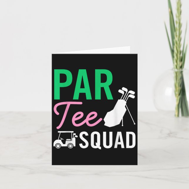 Par Tee Squad Funny Birthday Party Golf Player Fam Card (Front)
