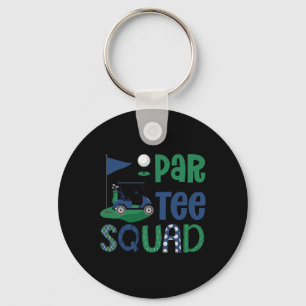 Par-tee Squad Golf Lover Birthday Party Family Mat Key Ring