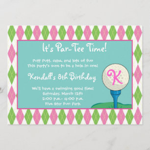 Par-Tee Time Girl Invitation