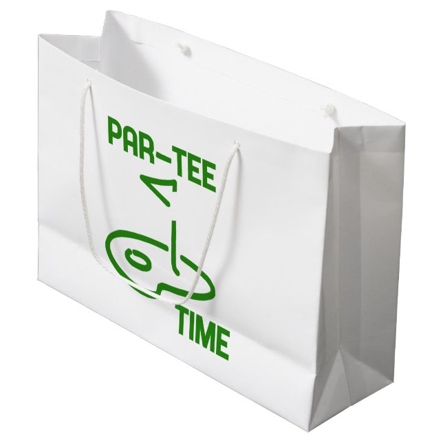 Par Tee Time Large Gift Bag (Front Angled)