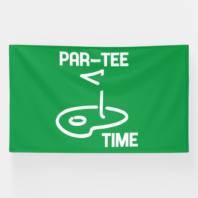 Par-Tee Time White   Banner (Horizontal)