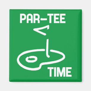 Par-Tee Time White Magnet