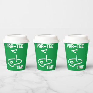 Par-Tee Time White   Paper Cups