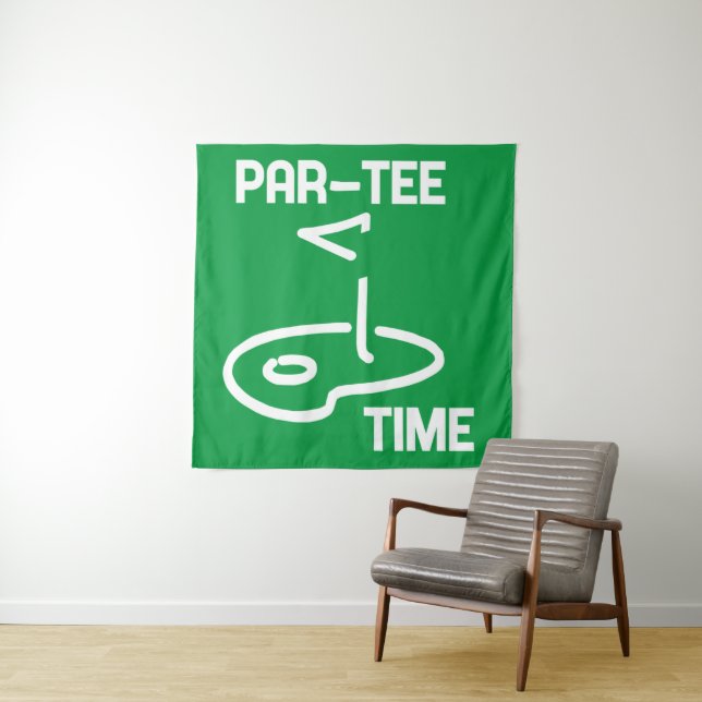 Par-Tee Time White   Tapestry (In Situ)