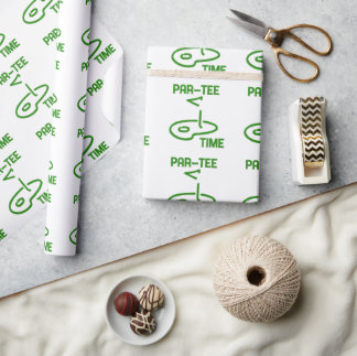Par Tee Time Wrapping Paper