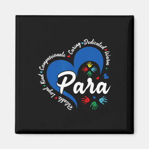 Para Heart Teacher Paraprofessional School Appreci Magnet