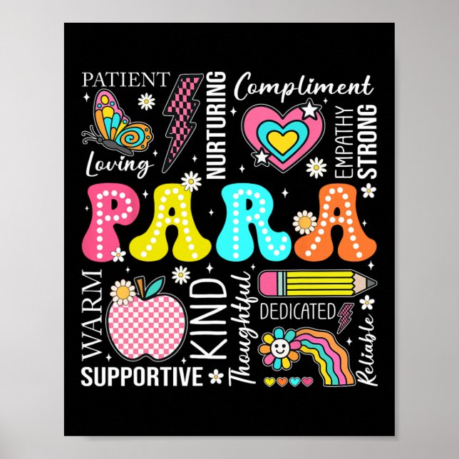Para Professional Educator 1st Day Of Back To Scho Poster (Front)