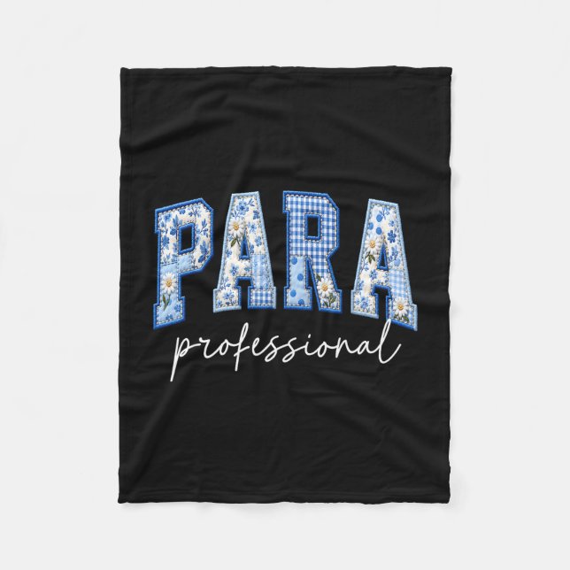 Para professional teacher back to school first day fleece blanket (Front)
