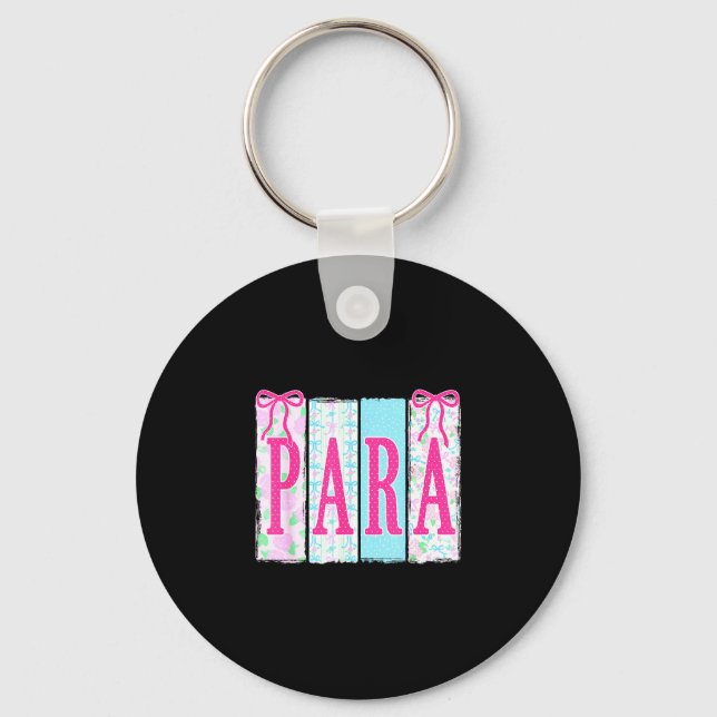 Para professional teacher back to school first day key ring (Front)
