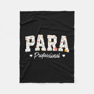 Para professional teacher first day of school back fleece blanket