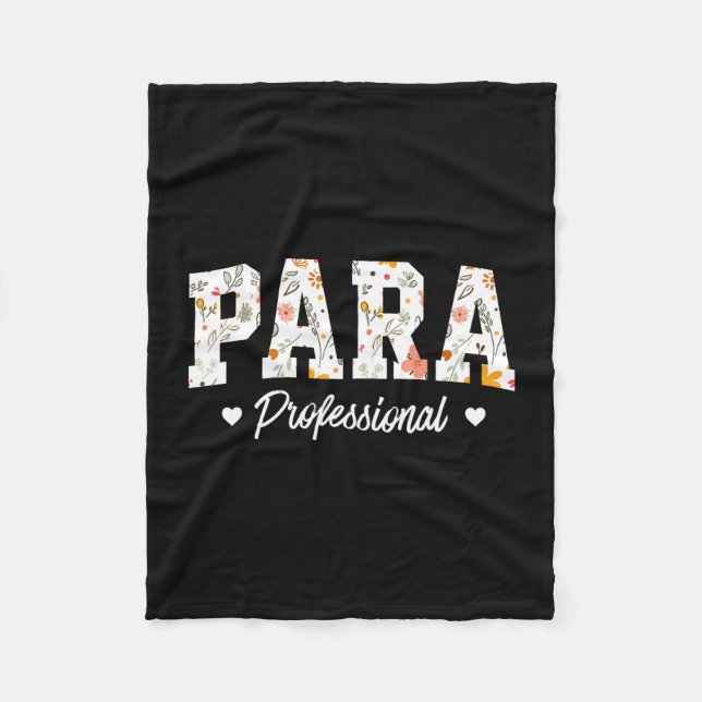 Para professional teacher first day of school back fleece blanket (Front)