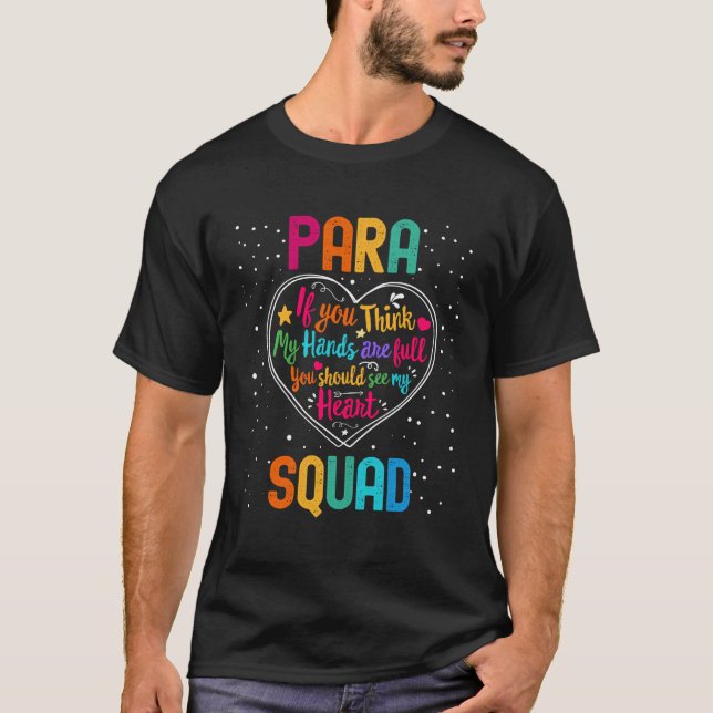 PARA Squad Appreciation Week Back to School Heart T-Shirt (Front)