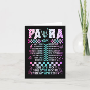 Para Tour Teacher Back To School Happy First Day O Card