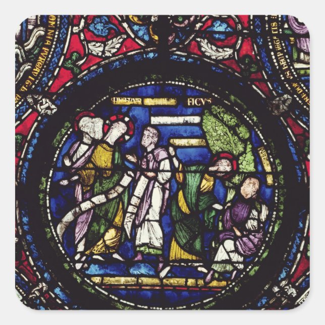 Parable of the Fig Tree, 12th Century Square Sticker (Front)
