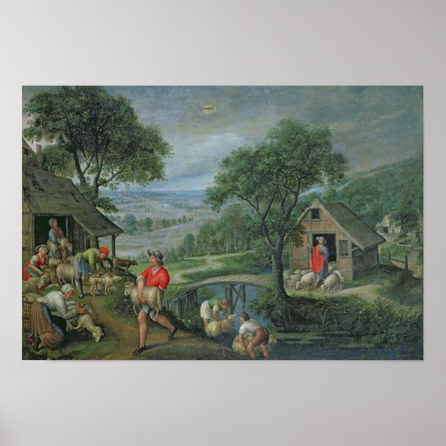 Parable of the Good Shepherd, c.1580-90 Poster (Front)