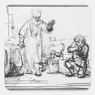 Parable of the ruthless creditor square sticker