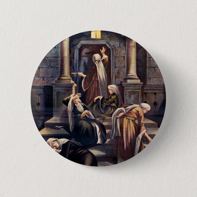 Parable of the Ten Virgins 6 Cm Round Badge (Front)