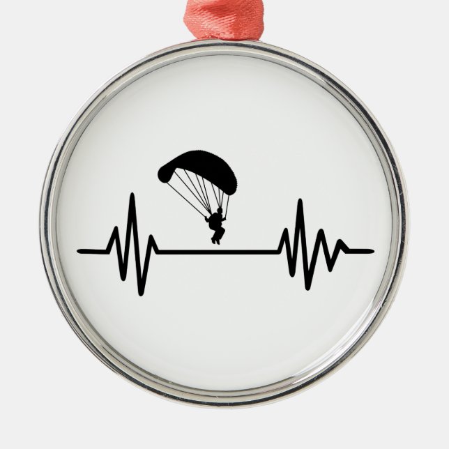 Parachute frequency metal tree decoration (Front)