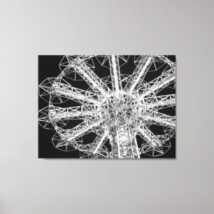 'Parachute Jump Close-up' Wrapped Canvas Print