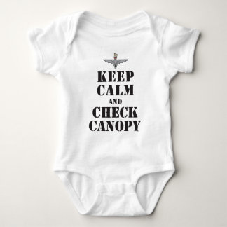 PARACHUTE REGIMENT - KEEP CALM AND CHECK CANOPY BABY BODYSUIT