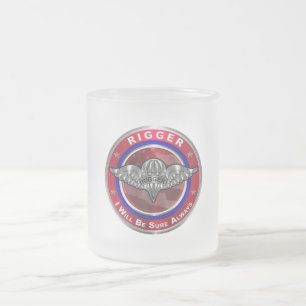 Parachute Rigger-Amazing Airborne Soldiers Frosted Glass Coffee Mug