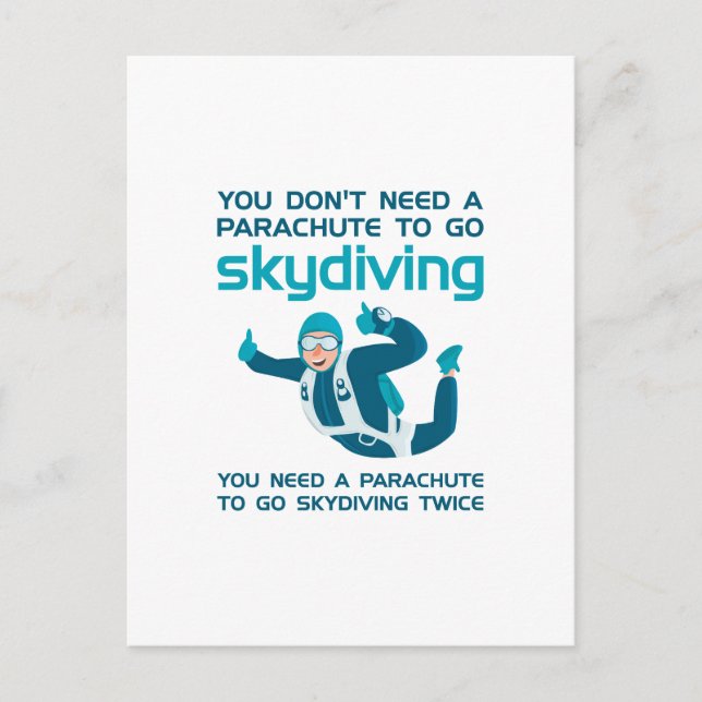 Parachute Skydiving Postcard (Front)
