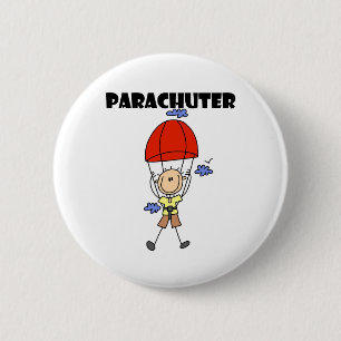 Parachuter 6 Cm Round Badge