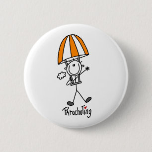Parachuting 6 Cm Round Badge