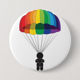 Parachuting 7.5 Cm Round Badge