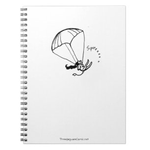 Parachuting Jaguar Artist Notebook! Spiral Notebook