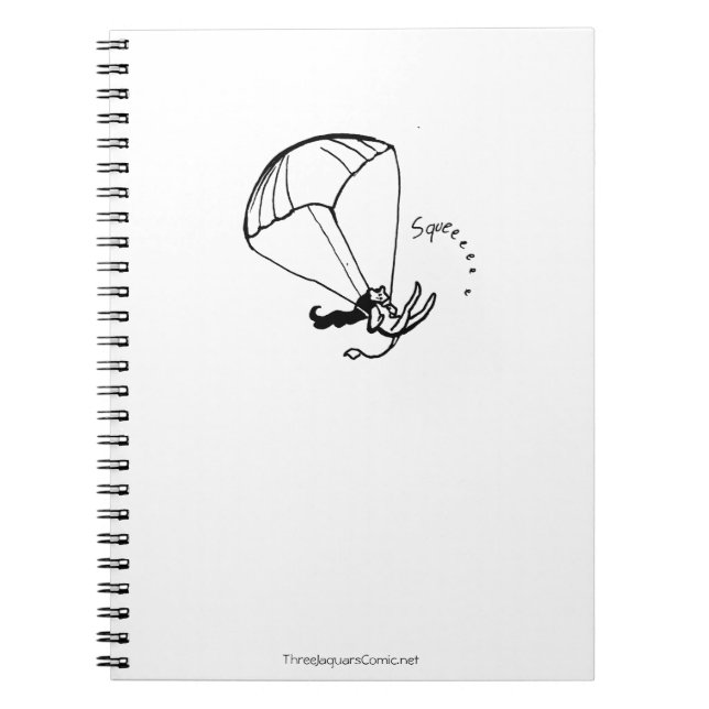 Parachuting Jaguar Artist Notebook! Spiral Notebook (Front)