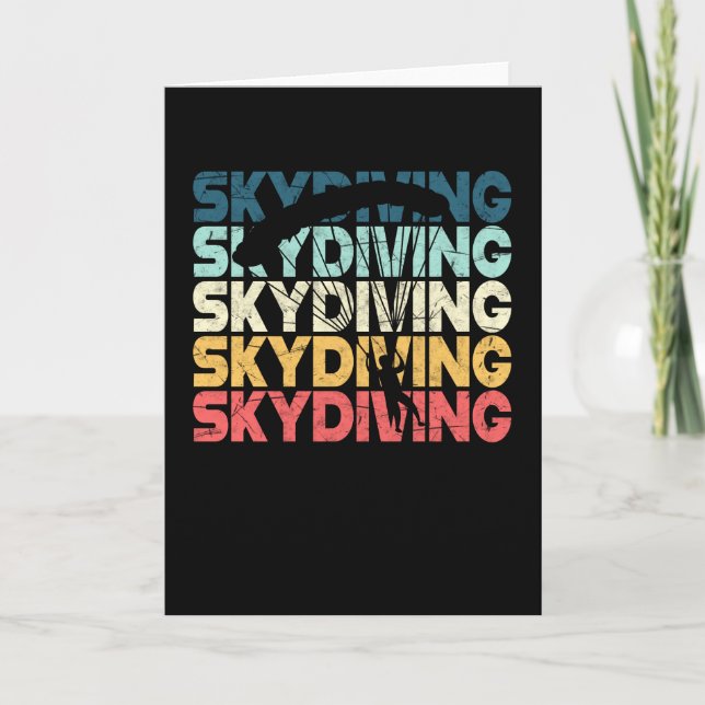 Parachuting Skydiving Parachutists Gift Card (Front)
