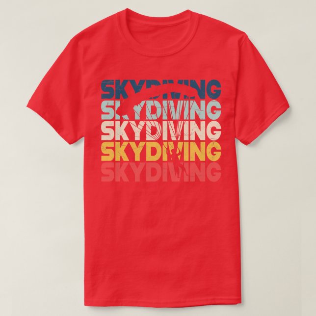 Parachuting Skydiving Parachutists Gift T-Shirt (Design Front)