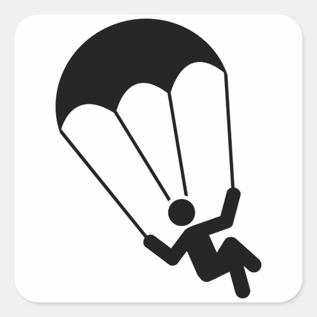 Parachuting Square Sticker (Front)