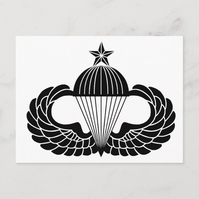 Parachutist badge, Senior Postcard (Front)