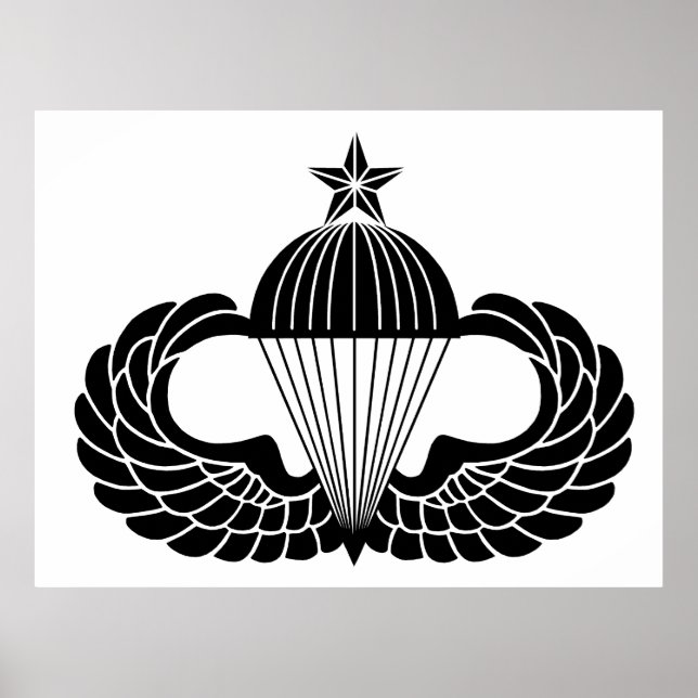 Parachutist badge, Senior Poster (Front)