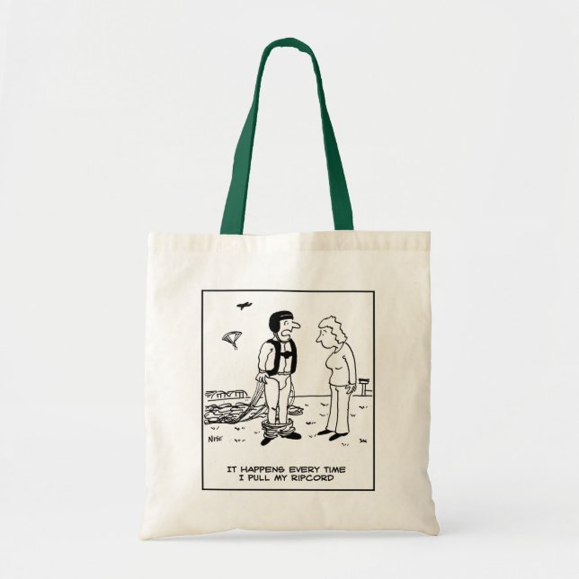 Parachutist Skydiving by Parachute has Problem Tote Bag (Front)