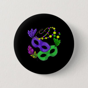 Parade Beads Carnival Masquerade Women Gift Mardi  6 Cm Round Badge