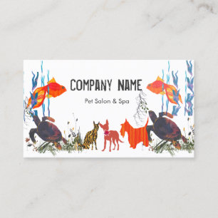 Parade of Pets Fish Cat Dog Pet Care Appointment Card