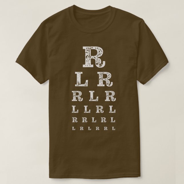 Paradiddle  Drum Majors  Drummer Eye Chart  T-Shirt (Design Front)