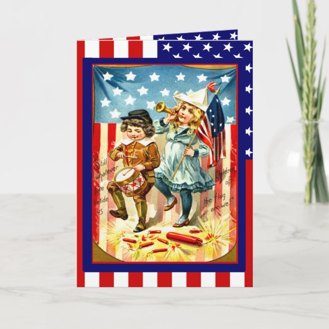Parading on the 4th of July Card (Front)