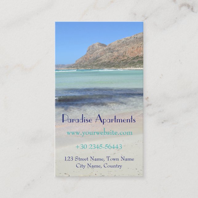 Paradise Beach Business Card (Front)