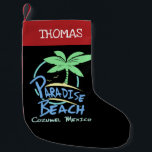 Paradise Beach Cozumel Mexico Cruise Vacation<br><div class="desc">Paradise Beach Cozumel Mexico Cruise Vacation Christmas Stocking.</div>