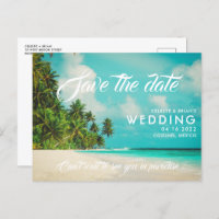 Paradise Beach Destination Wedding Save the Date