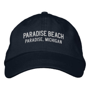 Paradise Beach Michigan Embroidered Baseball Hat