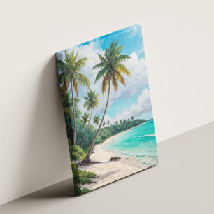 Paradise Beach Palm Trees Canvas Print