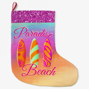 Paradise Beach Surfboards Large Christmas Stocking