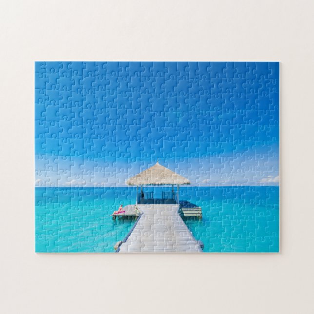 Paradise Beach | Tropical Resort, Maldives Jigsaw Puzzle (Horizontal)